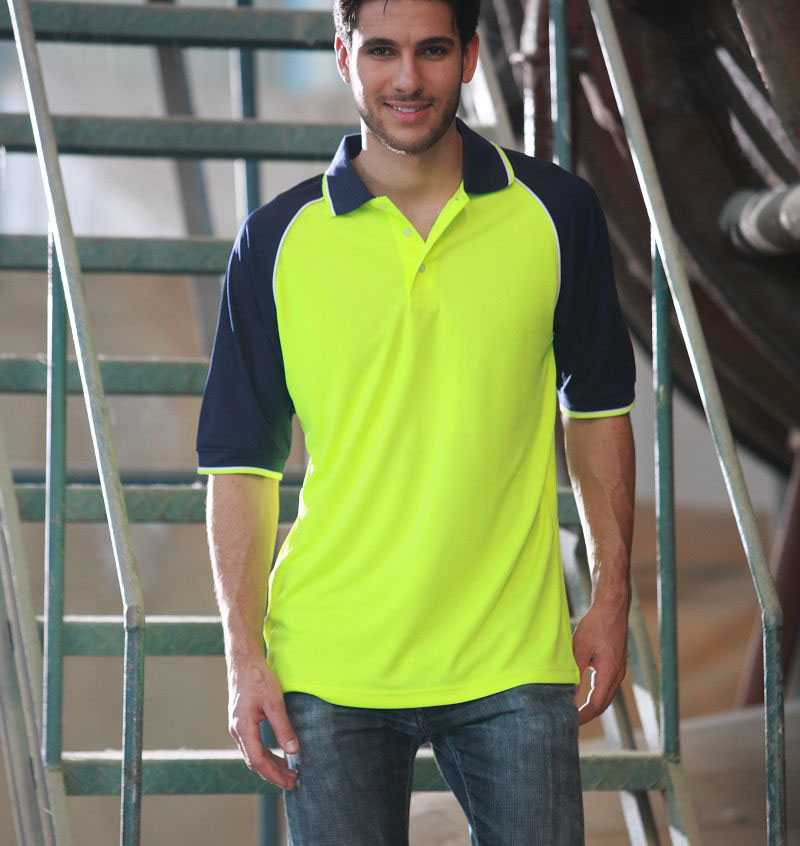 Bocini Hi Vis Raglan Safety  POLO